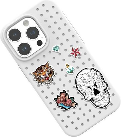 Actual product image Pinifit Zestaw case Pinit Dynamic + Tattoo Pin iPhone 14 Pro Max 6.7" czarny/black wzór 3 (Apple iPhone 14 Pro Max)
