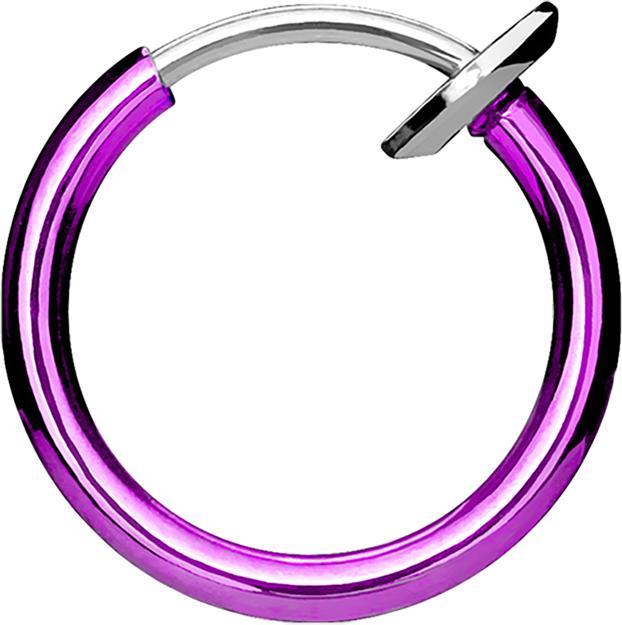 Produktbild Star Piercing Fake Nasenring violett mit Titanium Beschichtung (Chirurgenstahl 316L, ohne Messing)