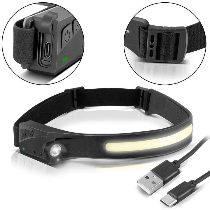 Immagine prodotto Stahlwerk Lampada frontale a LED ALS-350 ST con batteria ricaricabile integrata 5 modalità di illuminazione (350 lm)