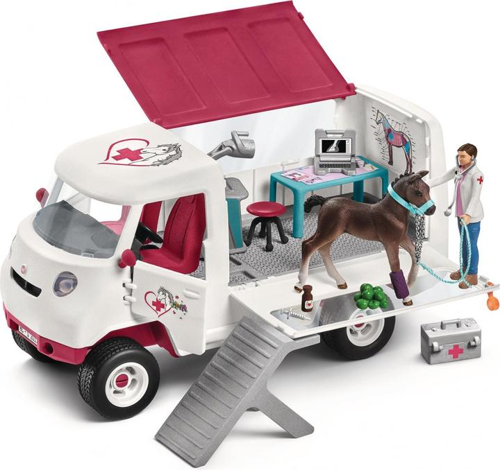 Image du produit Schleich Vétérinaire mobile avec un poulain hanovrien