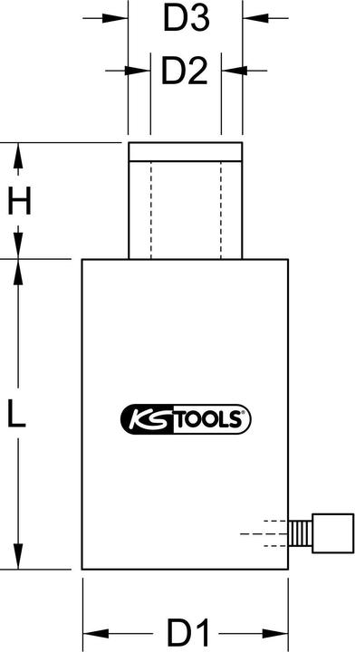 Immagine prodotto KS Tools Cilindro idraulico a pistone cavo, 20 t