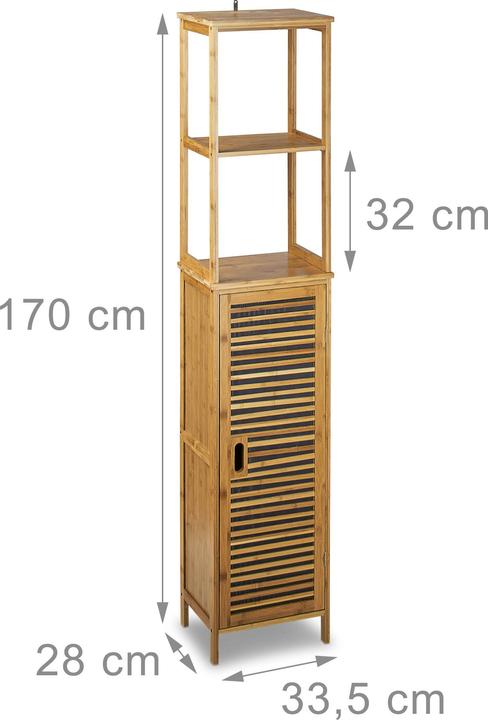 Immagine prodotto Relaxdays Scaffale da bagno (33,5 x 28 x 170 cm)