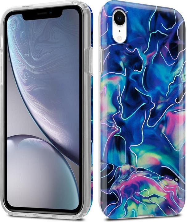 Actual product image Cadorabo IMD TPU Colorful Marble Cover (Apple iPhone XR)