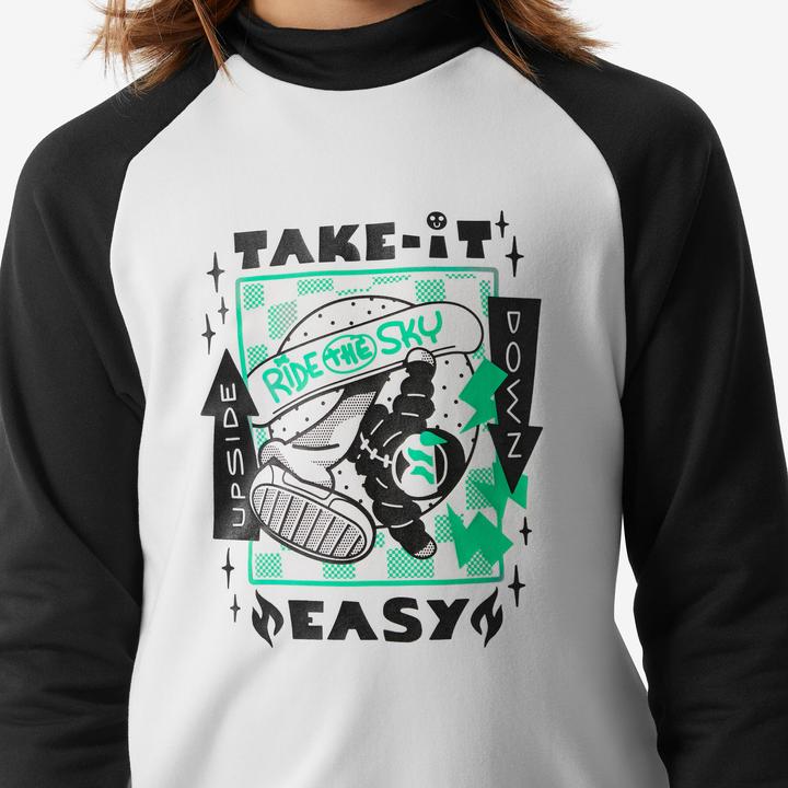 Immagine prodotto Wedze Maglia funzionale da sci per bambini - BL 500 bianco/nero con motivo (100 C)
