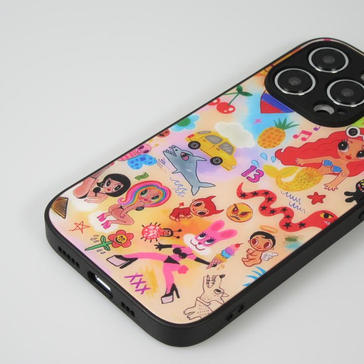 Produktbild PhoneLook Hülle Karol G Hot cartoons mit brillanter Oberfläche mit schwarzen Silikon Rändern (Apple iPhone 13 Pro Max)