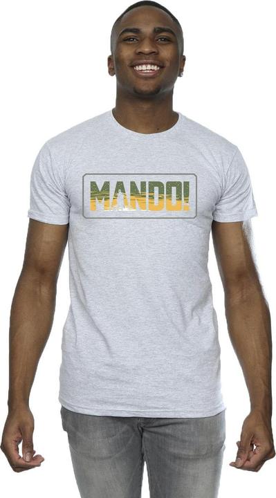 Actual product image Star Wars Mens The Mandalorian Mando Cutout T-Shirt (XL)