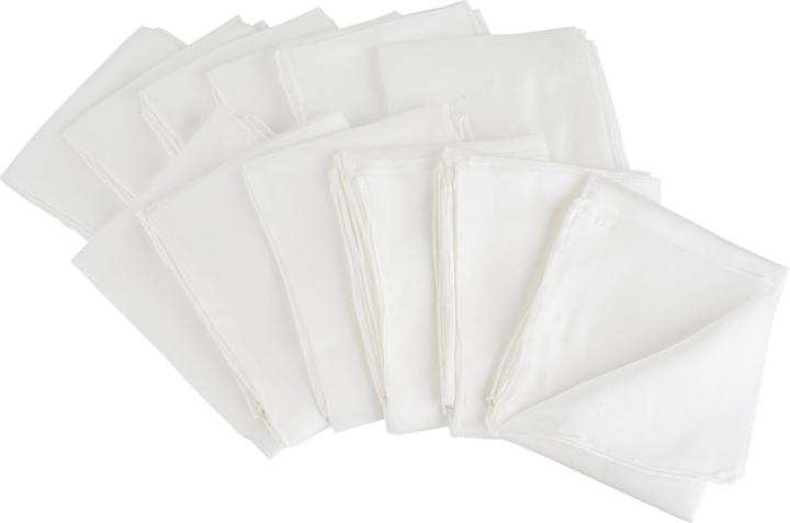 Produktbild VBS XXL Seidentücher "Pongé 05", 90 x 90 cm, 12 Stück, Weiss