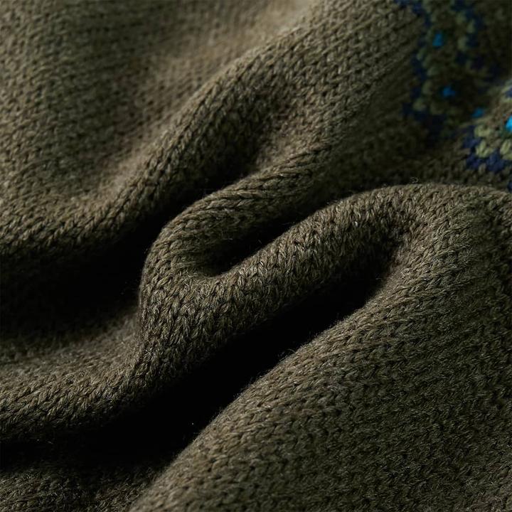 Actual product image VidaXL Kids jumper knitted khaki 92,Material: 100 (92)