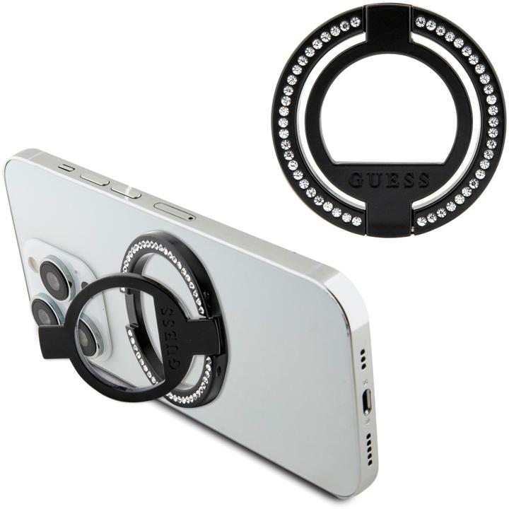 Produktbild Guess MagSafe Ring stand GUMRSALDGK czarny/black Rhinestone (22, 23, 24, 25)