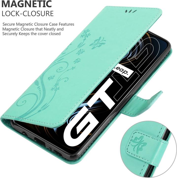 Productafbeelding Cadorabo Bloem Boek hoesje voor Realme GT / GT Neo 2T / Q3 PRO (Realme GT Neo 2T, Realme Q3 Pro 5G)