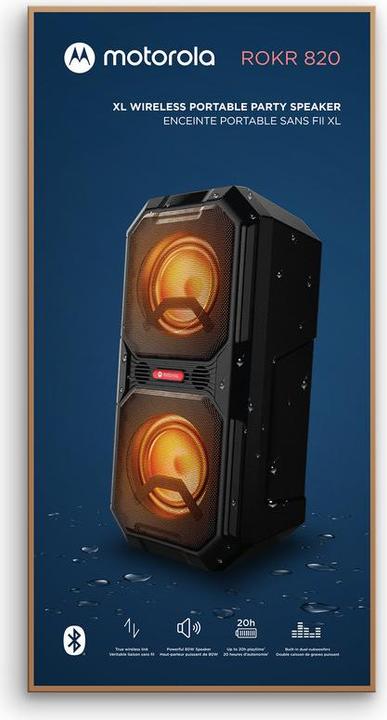 Immagine prodotto Motorola ROKR 820 Altoparlante portatile senza fili per feste 80W (1x 80 W)