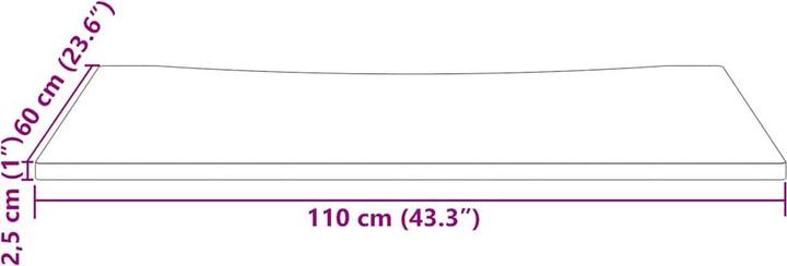 Produktbild VidaXL Schreibtischplatte Weiss 110x60x2,5 cm Massivholz Kiefer (110 x 60 x 2.5 cm)