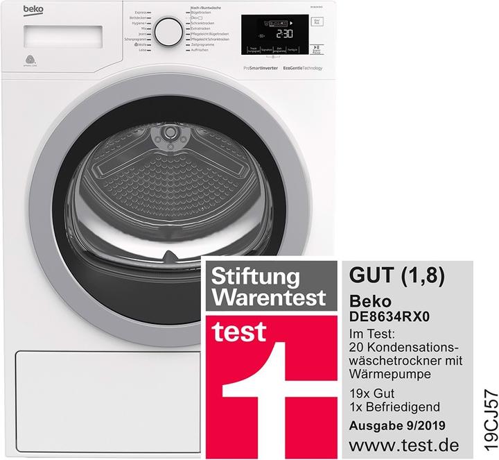Produktbild Beko DE8634RX0 (8 kg, Wechselbar, Rechts)