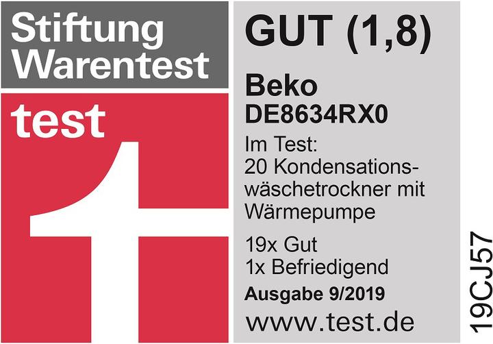 Produktbild Beko DE8634RX0 (8 kg, Wechselbar, Rechts)