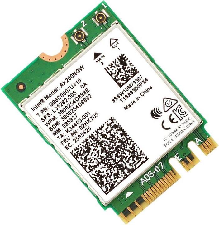 Produktbild Intel Wi-Fi 6 AX200 non vPro (M.2 A Key, M.2 E Key)