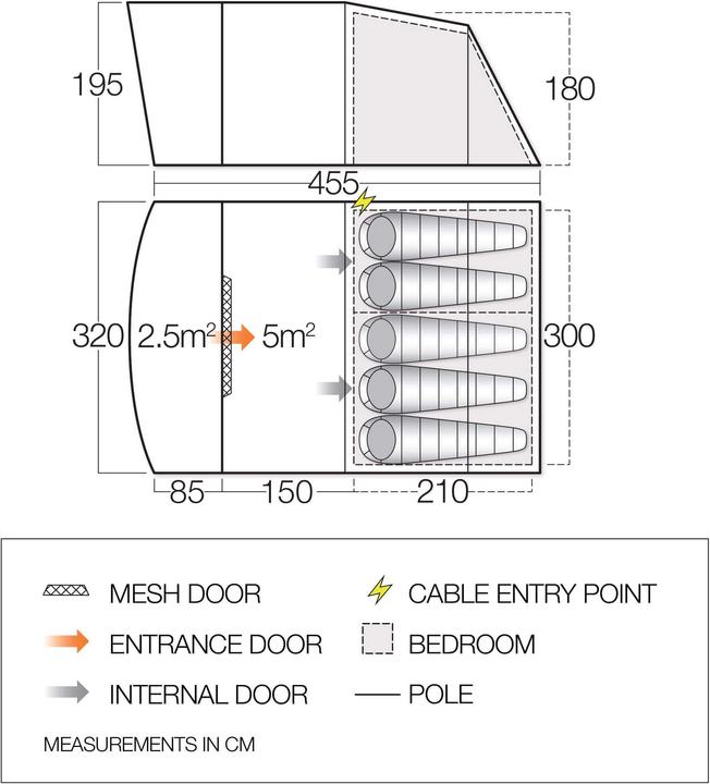 Produktbild Vango Avington II 500 (Tunnelzelt, 15 kg, 5 Personen)