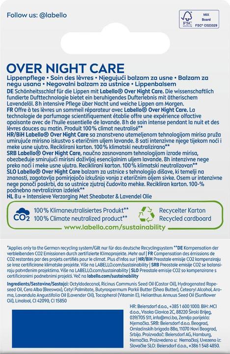 Produktbild Labello Over Night Care+ (Pflegestift)