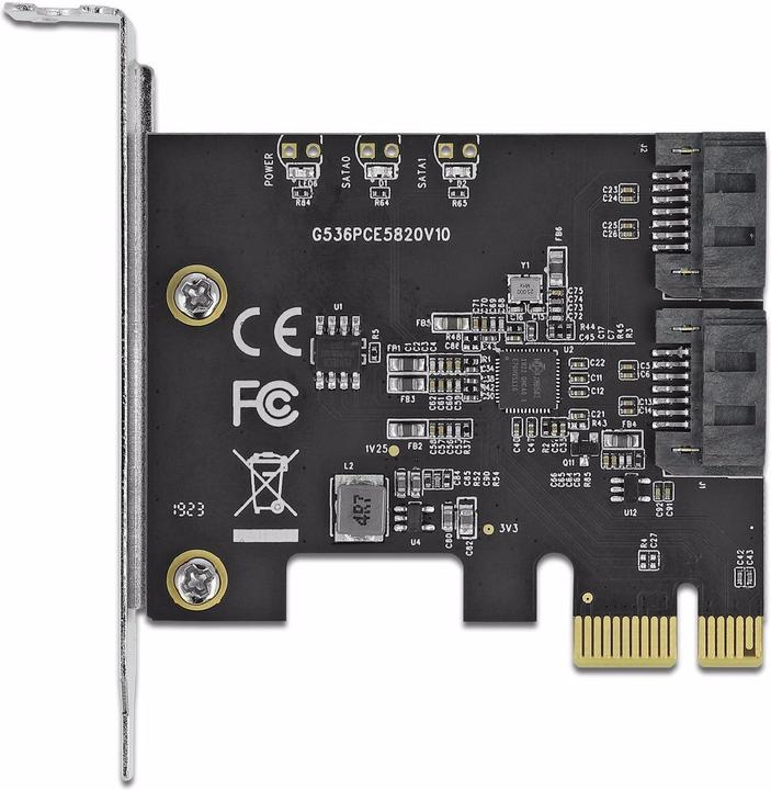 Produktbild Delock Host Bus Adapter 2 Port SATA PCIe