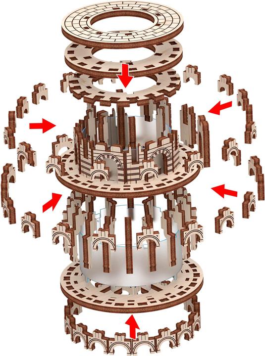 Produktbild Mr Playwood Playwood 3D Houten Puzzel Toren van Pisa (379 Teile)