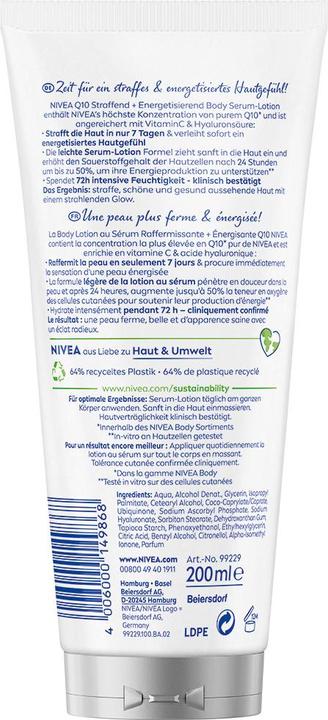 Produktbild NIVEA Q10 Straffend + Energetisierend Body Serum-Lotion (Körperlotion, 200 ml)