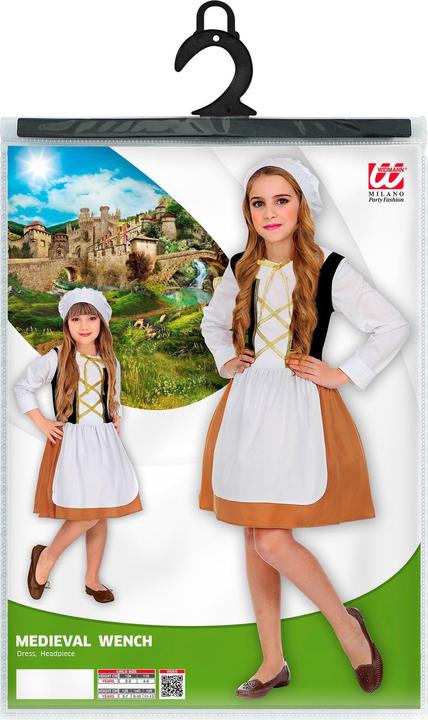 Produktbild Widmann MITTELALTERLICHE MAGD (Kleid, Haube), 104 cm / 2-3 Years (2, 3)