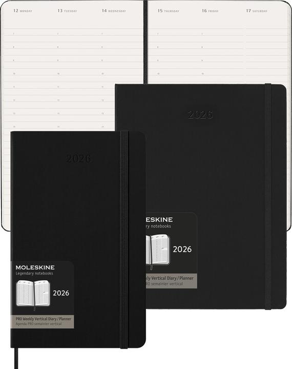 Image du produit Moleskine Agenda commercial Professional Hard Cover Weekly Vertical Pro (13 x 21 cm, Anglais)