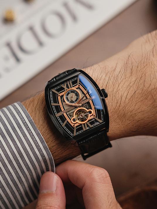 Actual product image Thomas Earnshaw ES-8111-04 Men's watch Holborn Skeleton Automatic 40mm 5ATM (Watch with gemstone)