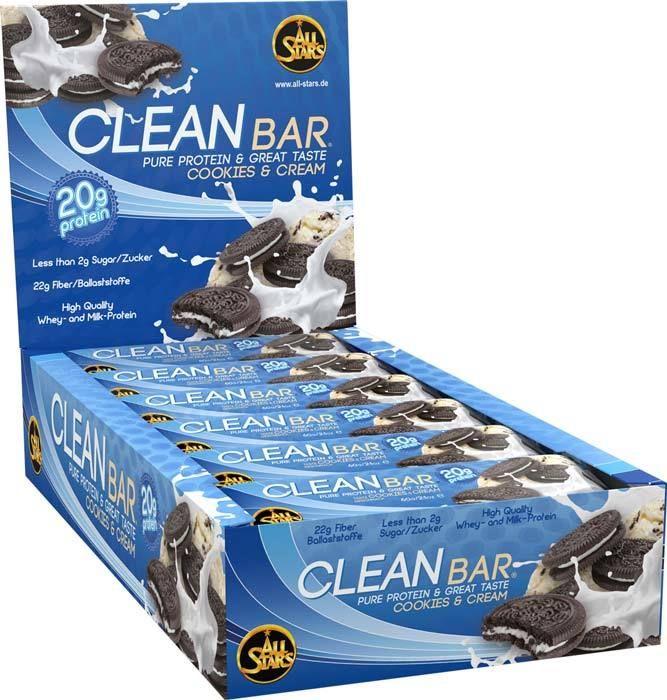 Actual product image All Stars Clean Bar (18 x 60g) (Cookies and Cream, 18 pcs., 1080 g)