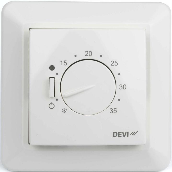 Image du produit Devi DEVIreg 531 Thermostat avec sortie bipolaire, sonde d'ambiance intégrée, 15A, réglage de la