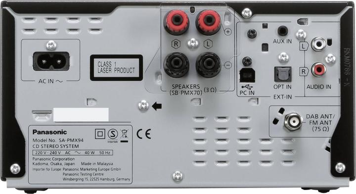 Actual product image Panasonic SC-PMX94 (CD player, Bluetooth, 2x 60 W)