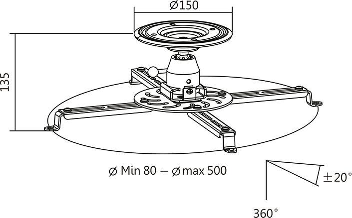 Produktbild LogiLink Beamerhalterung (Decke)