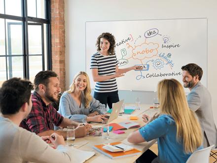 Actual product image Nobo Magnetic whiteboard Impression Pro 120 cm x 120 cm (200 x 100 cm)