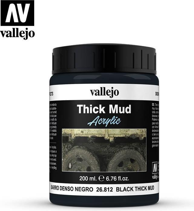 Actual product image AirbrushKing Black Thick Mud 200ml - Vallejo