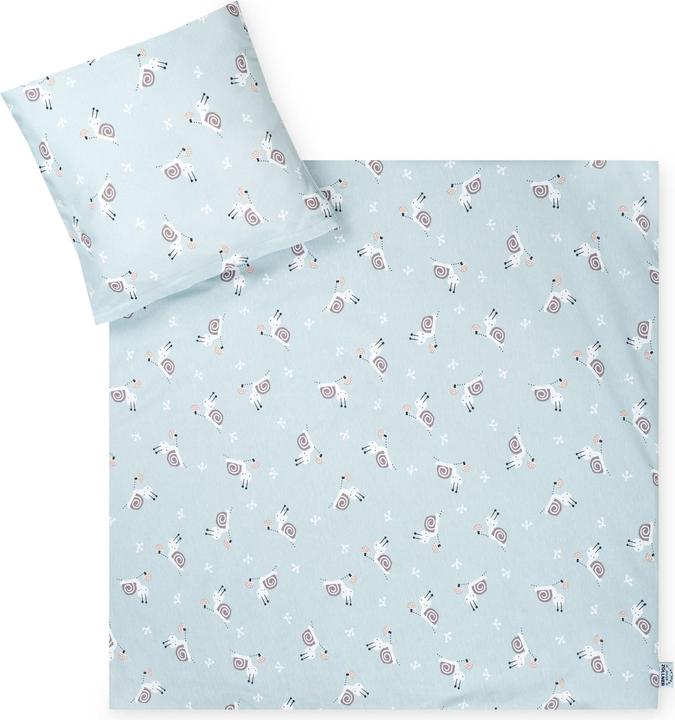 Julius Zöllner Kinderbettwäsche Jersey Schnecke 100 x 135 + 40 x 60 cm