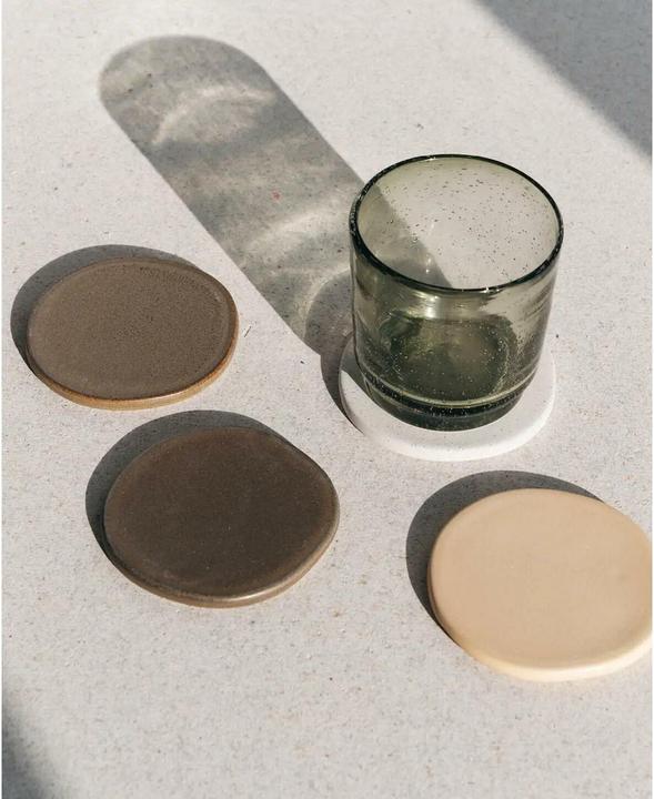 Actual product image Esmée Set of 4 Ceramic Coasters (4 x, Glass coaster)