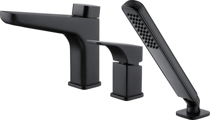 Actual product image Deante Hiacynt Nero 3-Hole Bath Mixer Bqh n13m