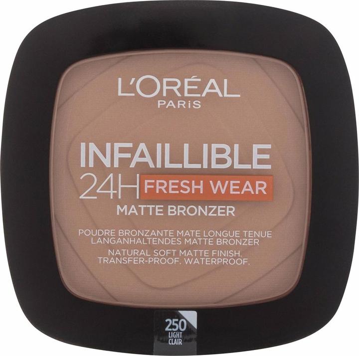 L'Oréal Paris Infaillible 24H Fresh Wear Matte Bronzer (250 Light, Bronzer, 9 g)