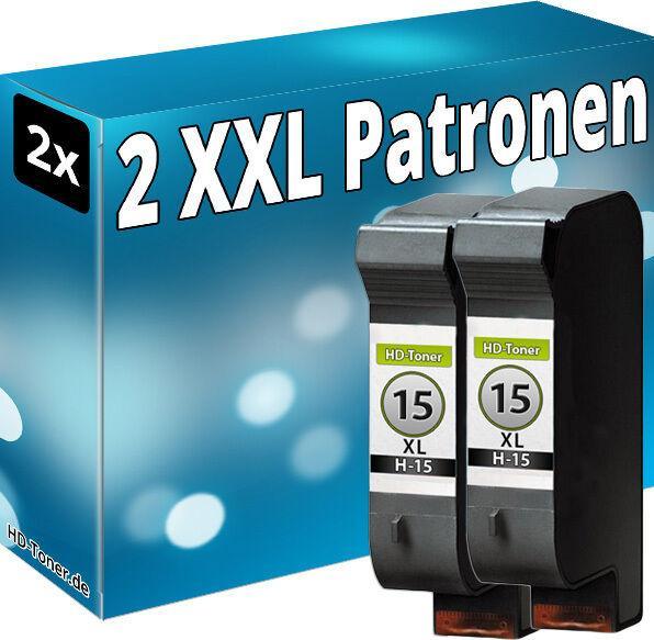 Actual product image Druckfuxx SET 2x TINTE PATRONEN für HP 15 DeskJet 825c 840c 845c 916c 920c
