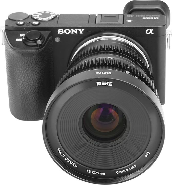 Actual product image Meike 25mm T2.2-22 Sony E-Mount Cine Lens (Sony E, APS-C / DX)