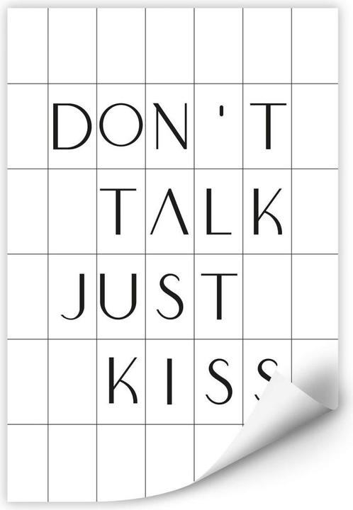 Image du produit Trenddeko avec grille - Don't talk just kiss (80 x 120 cm)