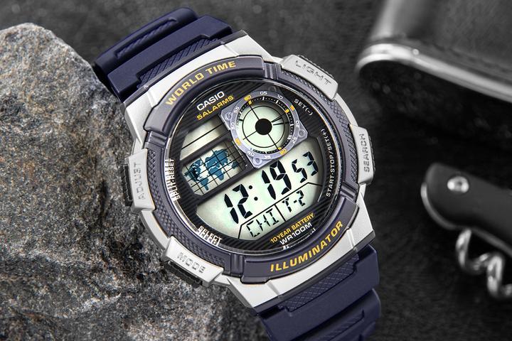 Produktbild Casio Mod. WORLD TIME ILLUMINATOR - 5 Alarms, 10 Year battery (Sportuhr, 43 mm)