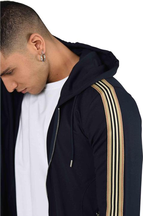 Actual product image Project X Paris Hooded sweatshirt with zipper and equestrian stripes (XL)