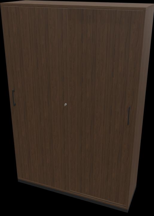 Walnut decor dark with structure, Black