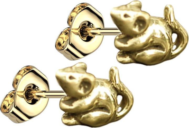 Produktbild Chaotic Trading Ohrstecker vergoldet Maus (Messing)