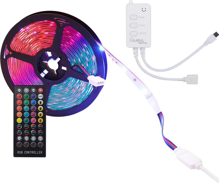 Immagine prodotto Casativo Strisce LED RGB WLAN con app e controllo audio (RGB, 500 cm, Interno)