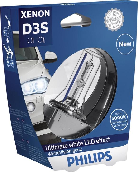 Produktbild Philips XenonScheinwerferlampe WhiteVision Gen2 (D3S)