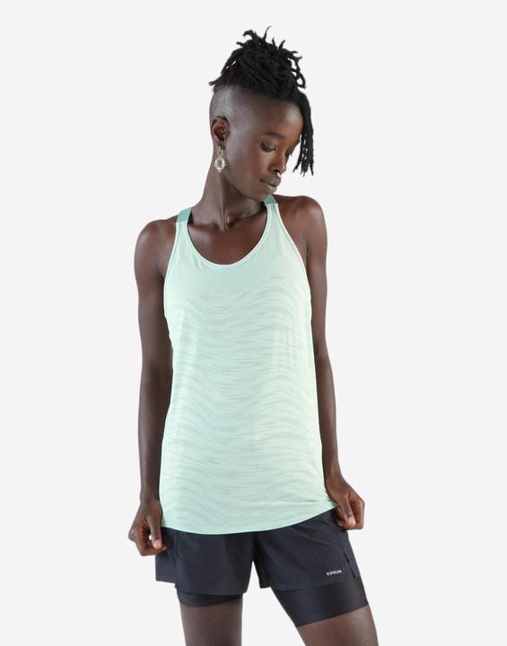 Produktbild Kiprun Run 500 women's running tank top with built-in bra - green (XL)