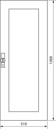 Produktbild Hager Tür FZ103N rechts für Schrank 1400x550mm