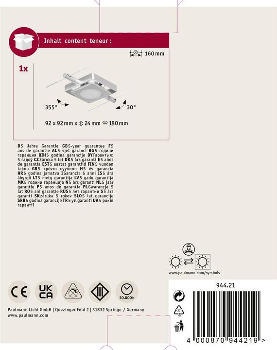 Actual product image Paulmann Luminaires Spot MacLED