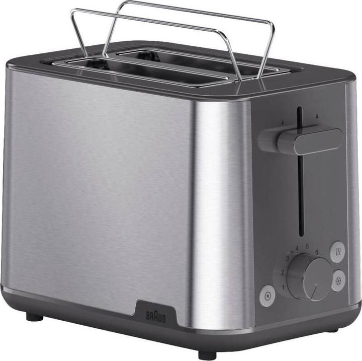 Image du produit Braun Toaster PurShine HT 1510 GY (edelstahl/grau, 900 Watt, f?r 2 Scheiben Toast)